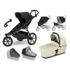 Akční set Thule Urban Glide 3 Black s magnetickou přezkou+ korba soft beige + pláštěnka + moskytiéra + madlo + pláštěnka na korbu + moskytiéra na korbu originál  autorizovaný prodejce THULE