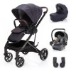 Set kočárek Quest+ korba+ adaptéry+ autosedačka (Varianta Vulcan Black/Silver)