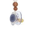 LÄSSIG Soother Holder Wood/Silicone 2024 Little Universe moon rust