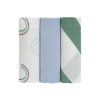 LÄSSIG Swaddle Burp blanket 85x85 2024 Happy Rascals sky blue
