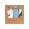 LÄSSIG Swaddle Burp blanket 85x85 2024 Happy Rascals sky blue