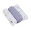 LÄSSIG Swaddle Burp blanket 85x85 Happy Fruits 2025 cherry