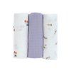 LÄSSIG Swaddle Burp blanket 85x85 Happy Fruits 2025 cherry