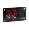 Panel s 2x spínačem + 2x USB + voltmetr