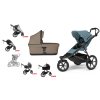 THULE Kočárek Mid Blue, korbička tinted taupe, madlo + neorig. příslušenství