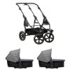 Tfk set duo2 frame 2025 - air chamber wheel + carrycot prem. grey