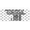 CHRYSLER typový štítek, CHRYSLER štítek, CHRYSLER výrobní štítek, CHRYSLER typový štítek vozidla, CHRYSLER štítek, CHRYSLER PVC štítek