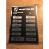 MANITOU typovy stitek, kovový výrobní štítek, Hliníkový štítek, kovový štítek, výroba typových štítků, výroba hliníkových štítků