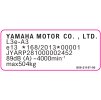 VIN label YAMAHA, VIN stick YAMAHA, vin sticker YAMAHA, YAMAHA ID label, YAMAHA VIN label, YAMAHA VIN LABEL poduction, YAMAHA production plate