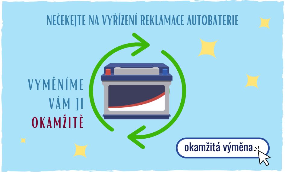 Okamžitá výměna reklamované autobaterie