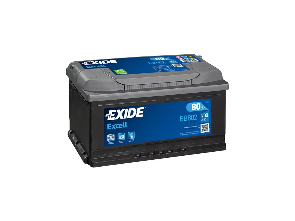 Autobaterie Exide Excell 12V 80Ah 700A EB802