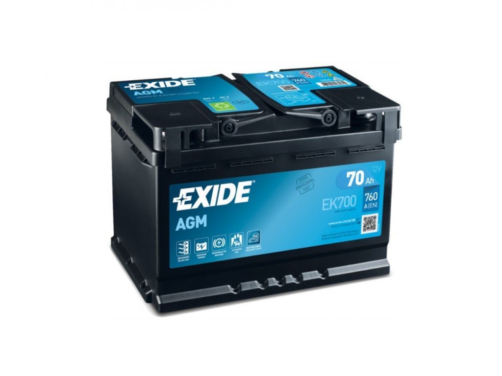 EXIDE EQ600 Batterie 12V 70Ah 760A B13 AGM-Batterie