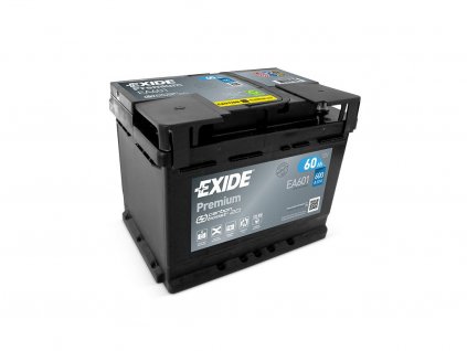 autobaterie ea601 exide premium 12V 60ah 600A prava carbon