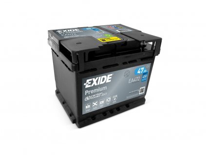 autobaterie exide premium 12v 47ah 450a ea472 original
