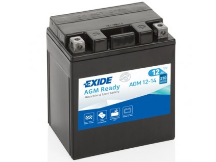 motobaterie exide 12v 12ah 210a agm12 14 ytx14ahl bs original