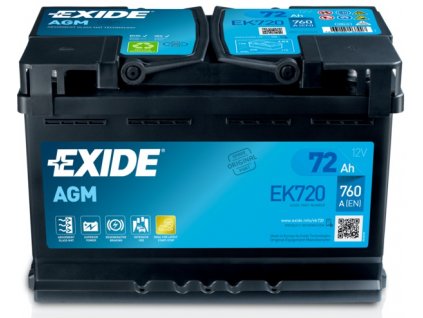 EK720 exide 72ah agm