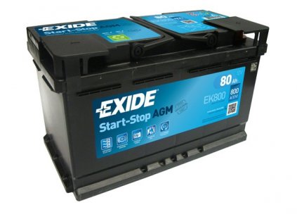 autobaterie exide start stop agm 12v 80ah ek800 original