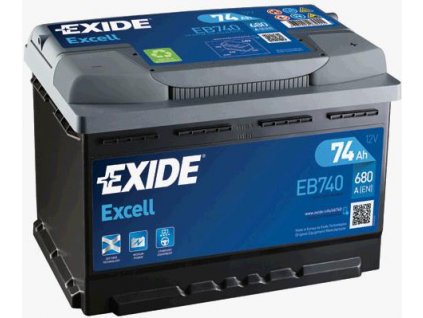 390 autobaterie exide excell 12v 74ah 680a eb740