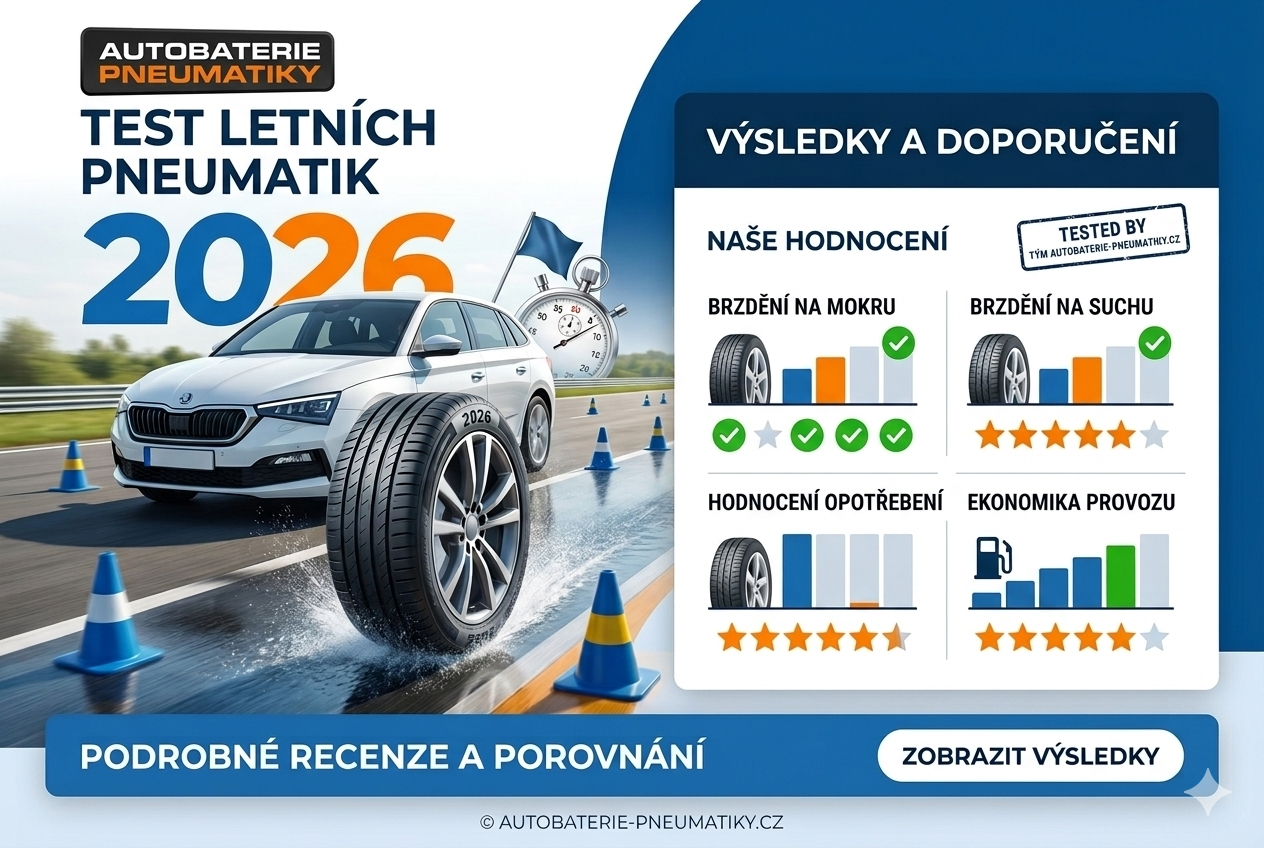Test letních pneumatik 2026 (ADAC): Které pneumatiky jsou nejlepší?