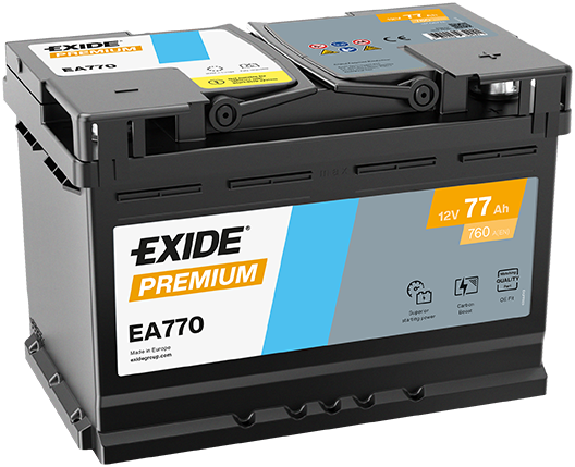 Autobaterie Exide PREMIUM CARBON BOOST 12V 77AH 760A EA770