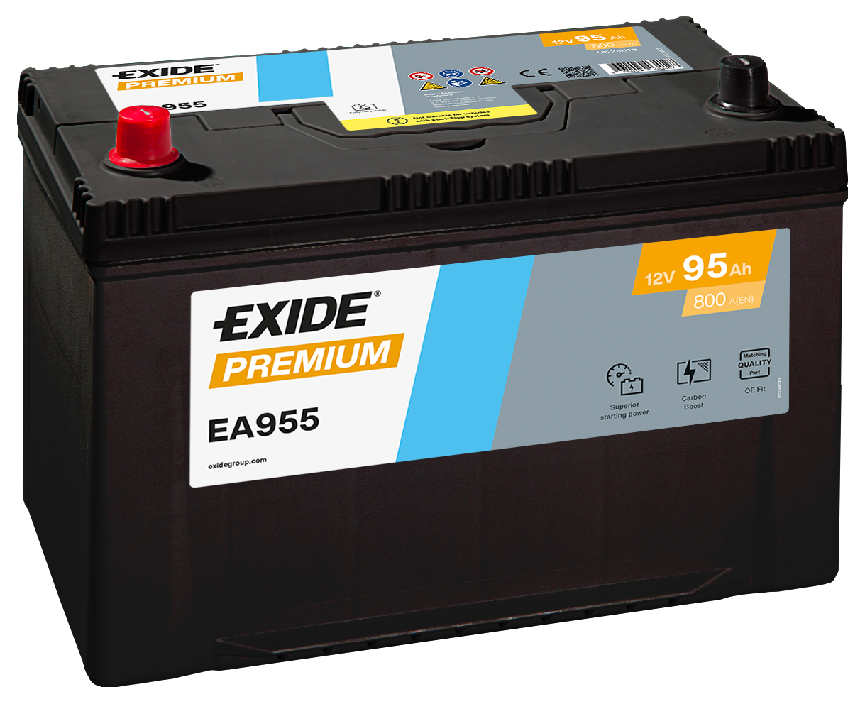 Exide 12V/95AH PREMIUM CARBON BOOST EA-955