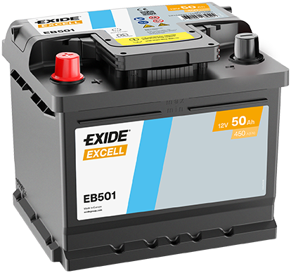 Exide 12V/50AH Excell EB-501