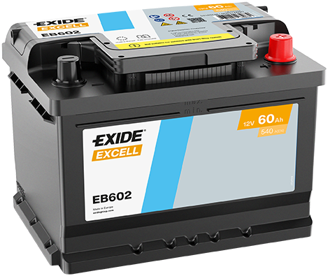 Exide Excell 12V 60AH 540A EB602