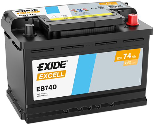 Exide Excell 12V 74AH 680A EB740