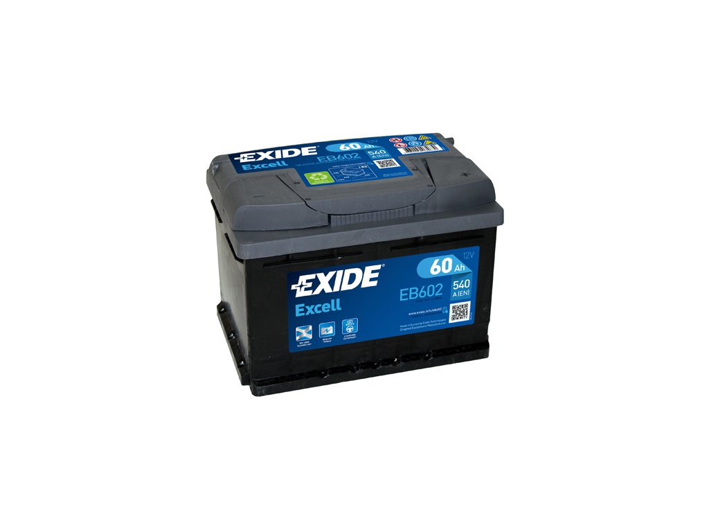 Autobaterie Exide Excell 12V 60Ah 540A EB602