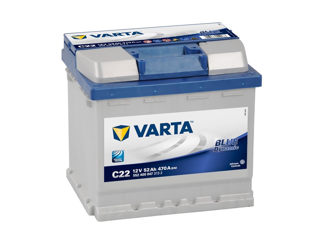 Varta Blue Dynamic 12V 52Ah 470A, 552 400 047, C22 česká distribuce,  připravena k použití + výkup staré autobaterie při doručení nové 