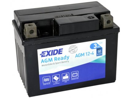 motobaterie exide agm 12 4 12v 3ah 50a ytx4l