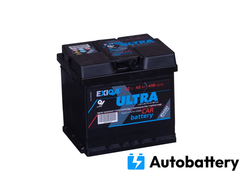 Autobaterie EXIQA Ultra 45Ah, 12V, 410A