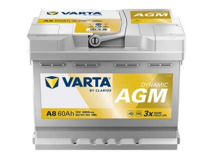 Varta silver dynamic AGM  60Ah, A8 (D52)