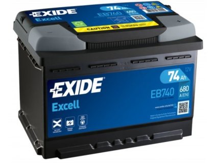 Exide excell  74Ah, 12V, EB740