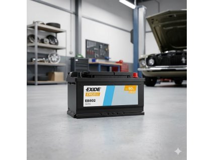 EXIDE excell  80Ah, 12V, EB802