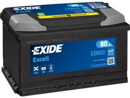 Exide excell  80Ah, 12V, EB800