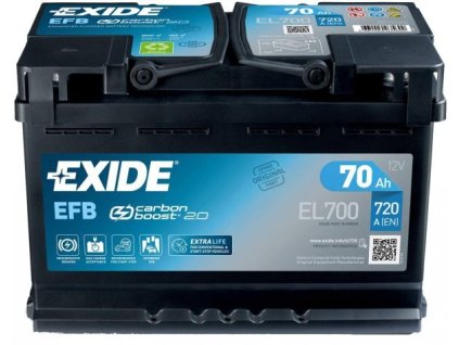 Exide start-stop EFB 70Ah, 12V, EL700