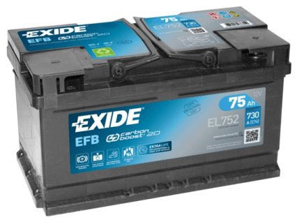EXIDE START-STOP EFB 75Ah, 12V, EL752