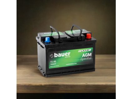 Autobaterie BAUER AGM 72Ah 760A BA57202 edited 1