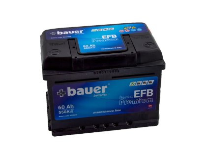 autobaterie BAUER Carbon EFB 60Ah 12V 550A