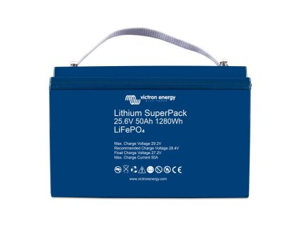 6388 O victron energy lithium superpack 26 6v 50ah 1280wh front kopie