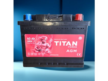Autobaterie TITAN Force AGM, 60Ah, 12V, 680A