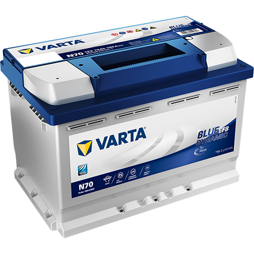 AUTOBATERIE VARTA BLUE DYNAMIC EFB 70AH, 12V, N70