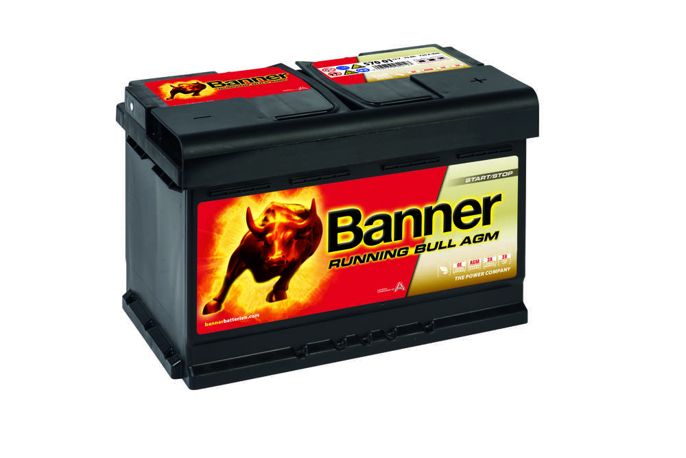Autobaterie Banner Running Bull AGM 570 01, 70Ah, 12V ( 57001 )