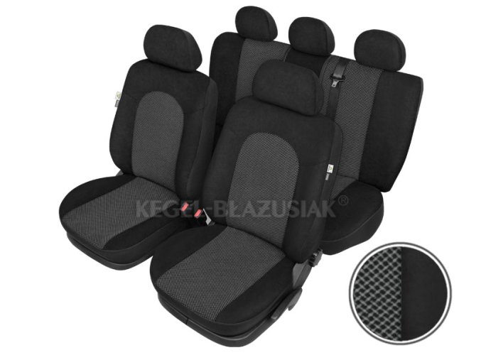 atlantic czarny material kratka 750 n