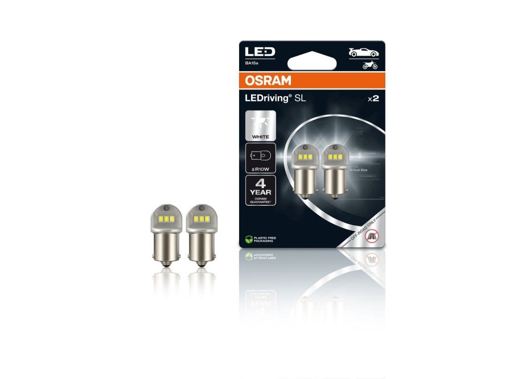 OSRAM LED 12V R10W BA15s bílá (2ks) Duo-blister