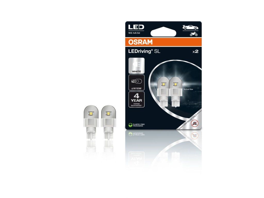 OSRAM LED 12V W16W W2,1x9,5d bílá (2ks) Duo-blister