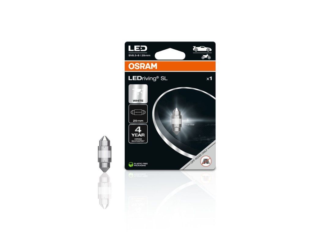 OSRAM LED 12V C5W 29mm SV8.5-8 bílá (1ks) blister