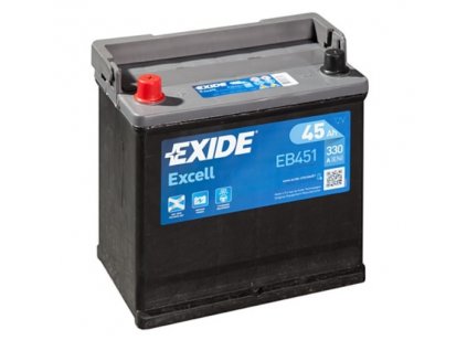 Autobaterie EXIDE Excell 12V 45Ah 330A levá EB451