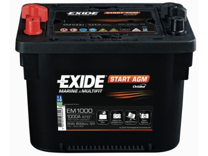 Autobaterie EXIDE Start AGM 12V 50Ah 800A EM1000